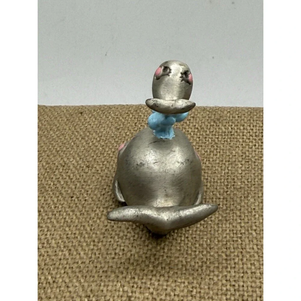 Vintage 1982 Hudson Pewter Mom Whale w/ Baby Whale Water Spout 1.5